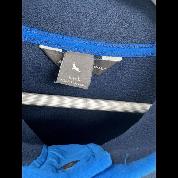 Eddie Bauer Mens Xl Blue Radiator Fleece 1/4 Snap Front Pullover Jacket - Picture 5 of 9
